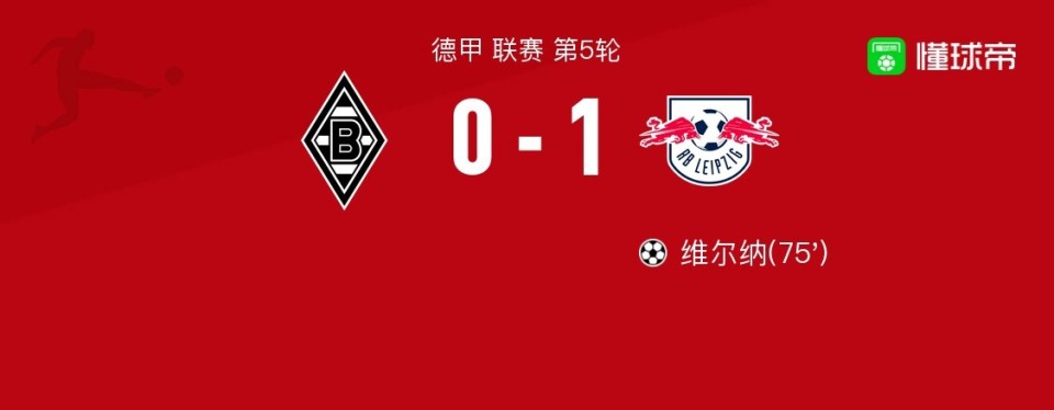 包含RB莱比锡客场大胜门兴格拉德巴赫，稳固联赛前四的词条